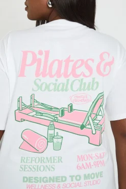 boohoo T-shirt Grande Taille Pilates Social Club<Femme Tops
