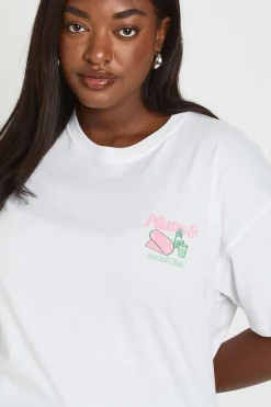 boohoo T-shirt Grande Taille Pilates Social Club<Femme Tops