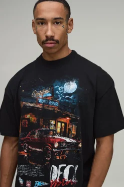 boohooMAN T-shirt Graphique Auto Ofcl Oversize Grand<Homme Tout Afficher|Tout Afficher