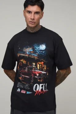 T-shirt Graphique Auto Ofcl Oversize