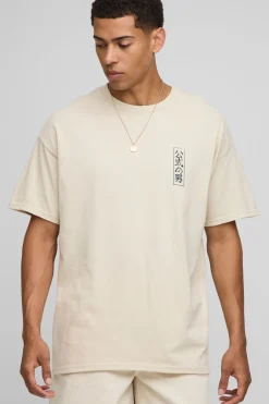T-shirt graphique avec un oiseau surdimensionné