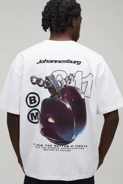 T-shirt Graphique Cerise Oversize