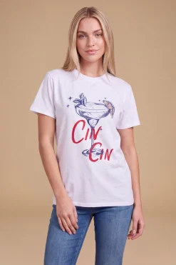 T-shirt Graphique Cocktail Cin Cin