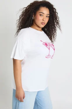 T-shirt Graphique Cocktail Saint-Valentin Grande Taille
