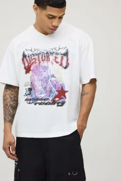 T-shirt Graphique Déformé Oversize