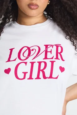 T-shirt Graphique Grande Taille Saint-Valentin "Lover Girl"