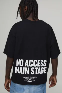 T-shirt Graphique Homme Oversize Boxy En Coton Épais