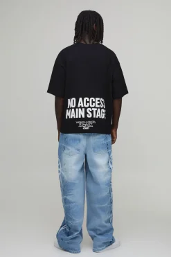 T-shirt Graphique Homme Oversize Boxy En Coton Épais