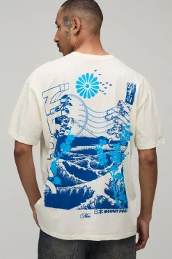T-shirt Graphique Kyoto Oversize Écru