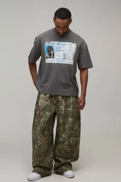 T-shirt Graphique Licence Oversize Boxy Anthracite