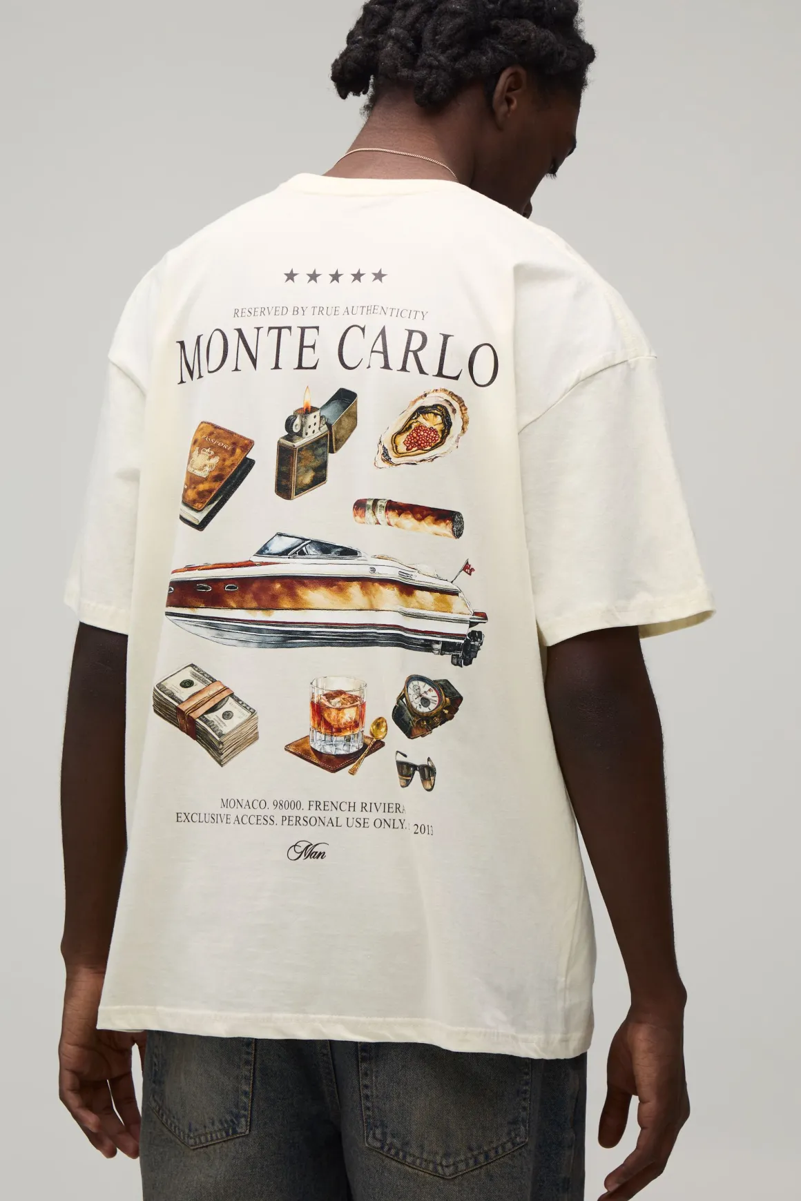 T-shirt Graphique Monte Carlo Oversize