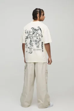 T-Shirt Graphique Osaka Floral Surdimensionné