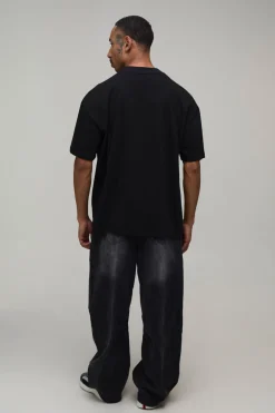 T-shirt Graphique Oversize Noir