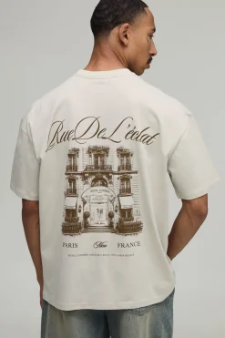 T-shirt Graphique Paris Tonal Oversize Pierre