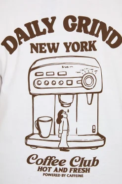 boohoo T-shirt Graphique Plus Daily Grind New York<Femme Tops