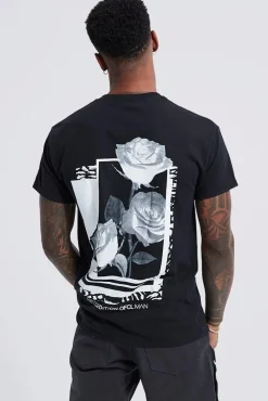 boohooMAN T-shirt graphique rose à la coupe régulière<Homme T-Shirts Impriméstendances|T-Shirts