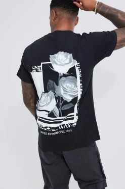 boohooMAN T-shirt graphique rose à la coupe régulière<Homme T-Shirts Impriméstendances|T-Shirts
