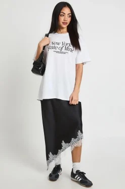 boohoo T-shirt Graphique Surdimensionné État D'esprit New York<Femme Tops