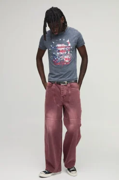 boohooMAN T-Shirt Graphique Taureau Rétréci en Coton Slub<Homme T-Shirts Impriméstendances|T-Shirts