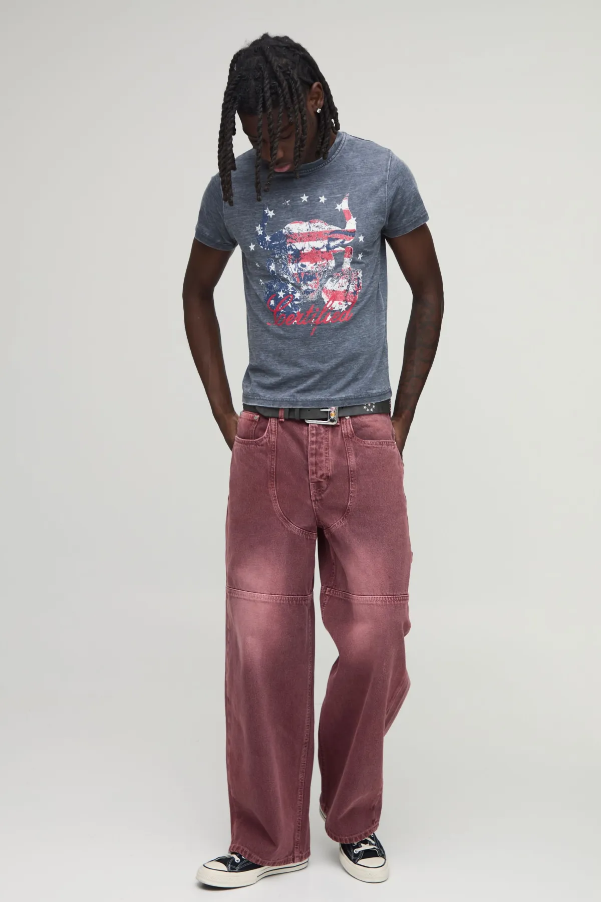 boohooMAN T-Shirt Graphique Taureau Rétréci en Coton Slub<Homme T-Shirts Impriméstendances|T-Shirts