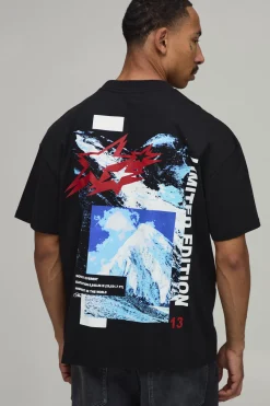boohooMAN T-shirt Graphique Étoile De Montagne Oversize<Homme T-Shirts Impriméstendances|T-Shirts