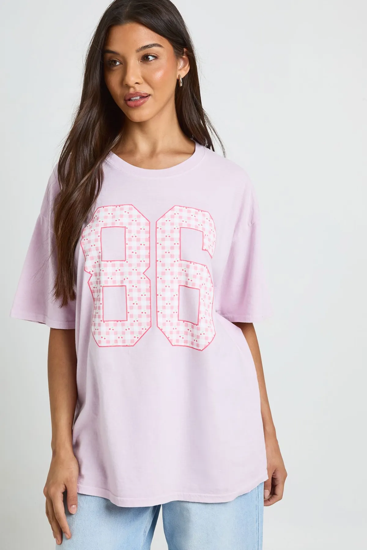 boohoo T-shirt Graphique Vichy 86<Femme Tops