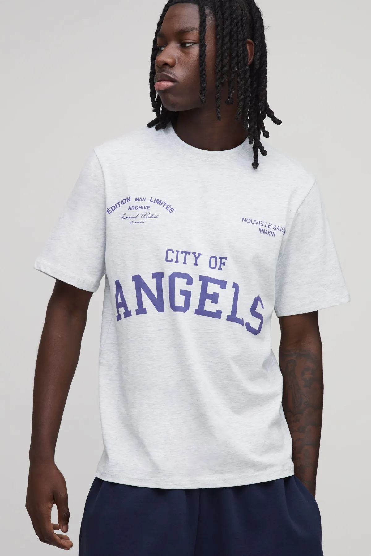 boohooMAN T-shirt Coupe Regular City Of Angels<Homme T-Shirts Impriméstendances|T-Shirts