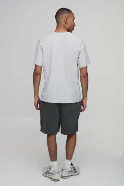 T-shirt Gris Coupe Regular Brooklyn Avec Coutures Apparentes