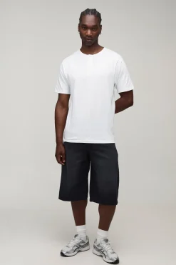 T-shirt Henley Ajusté Essentiel Pour Grands