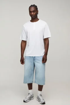 T-shirt Henley Coupe Regular Essentiel Tall