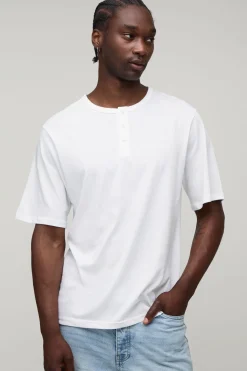 T-shirt Henley Coupe Regular Essentiel Tall