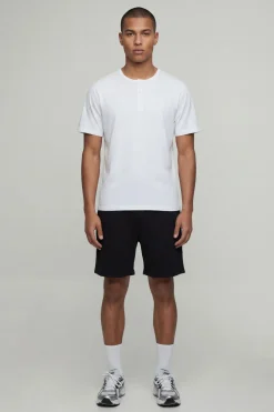 boohooMAN T-shirt Henley Coupe Regular Essentiel<Homme Tout Afficher|T-Shirts Grande Taille