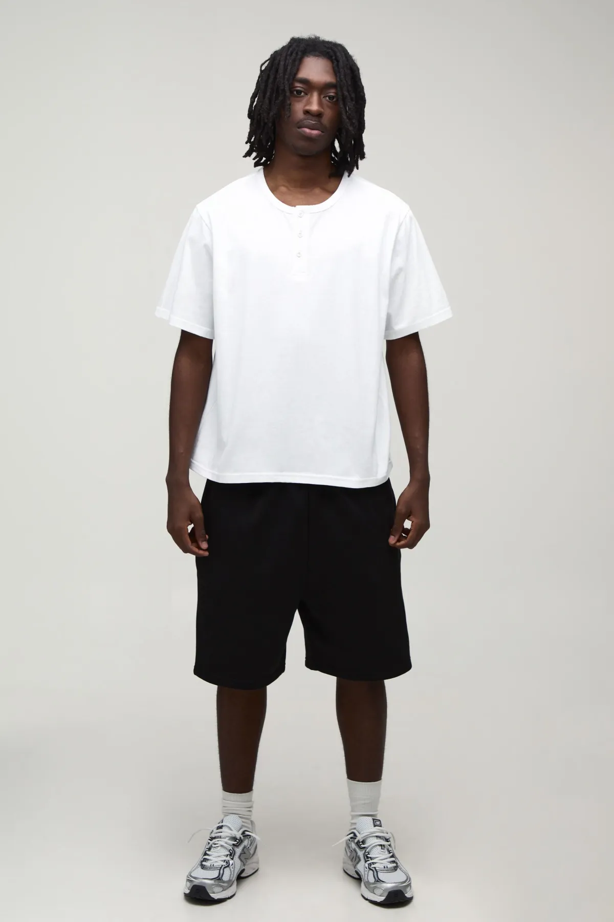 boohooMAN T-shirt Henley Décontracté À Coupe Ample<Homme T-Shirts|Essentiels