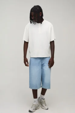 boohooMAN T-shirt Henley Gaufré À Coupe Décontractée<Homme T-Shirts