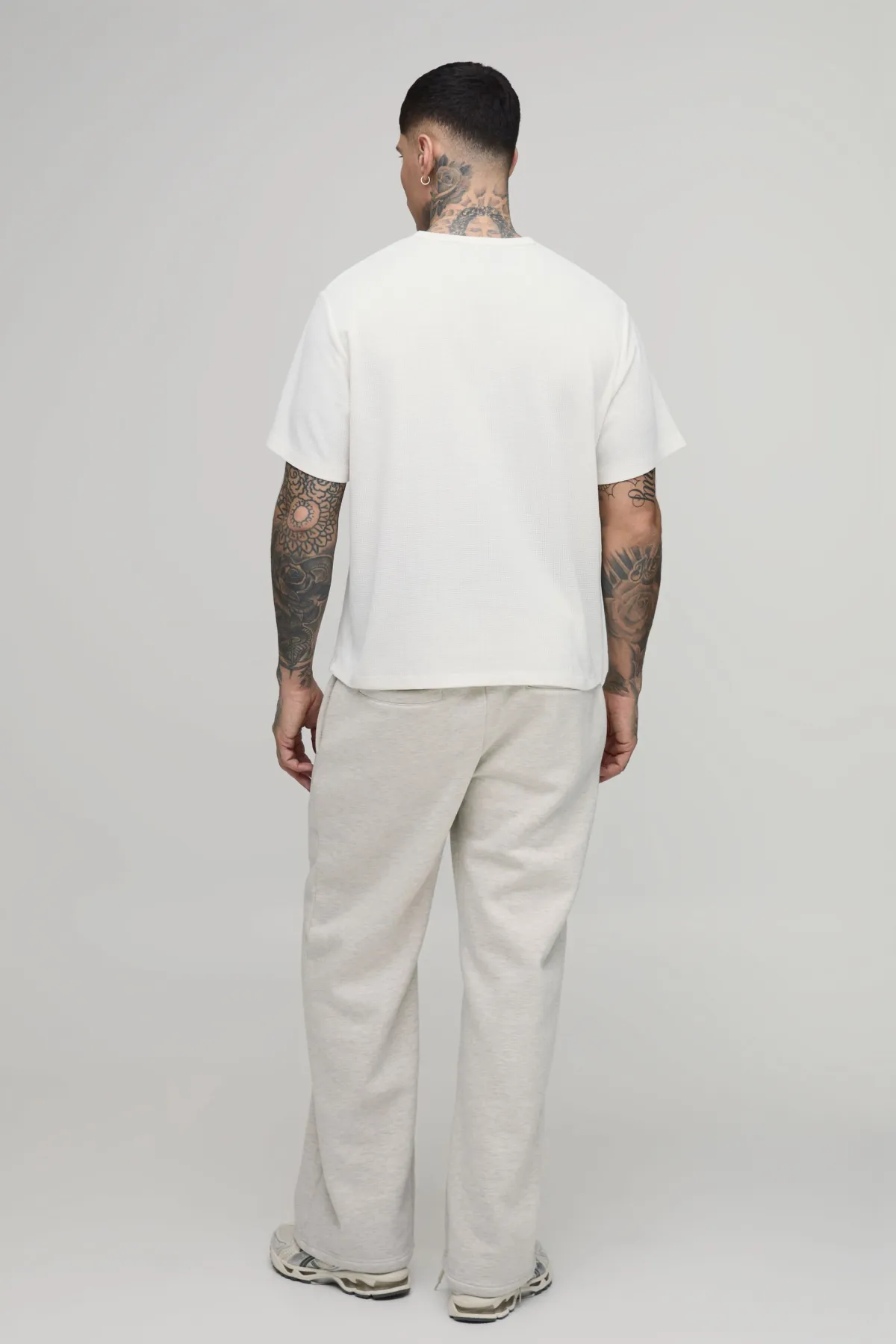 boohooMAN T-shirt Henley Gaufré Coupe Décontractée Tall<Homme T-Shirts Tall|Tout Afficher
