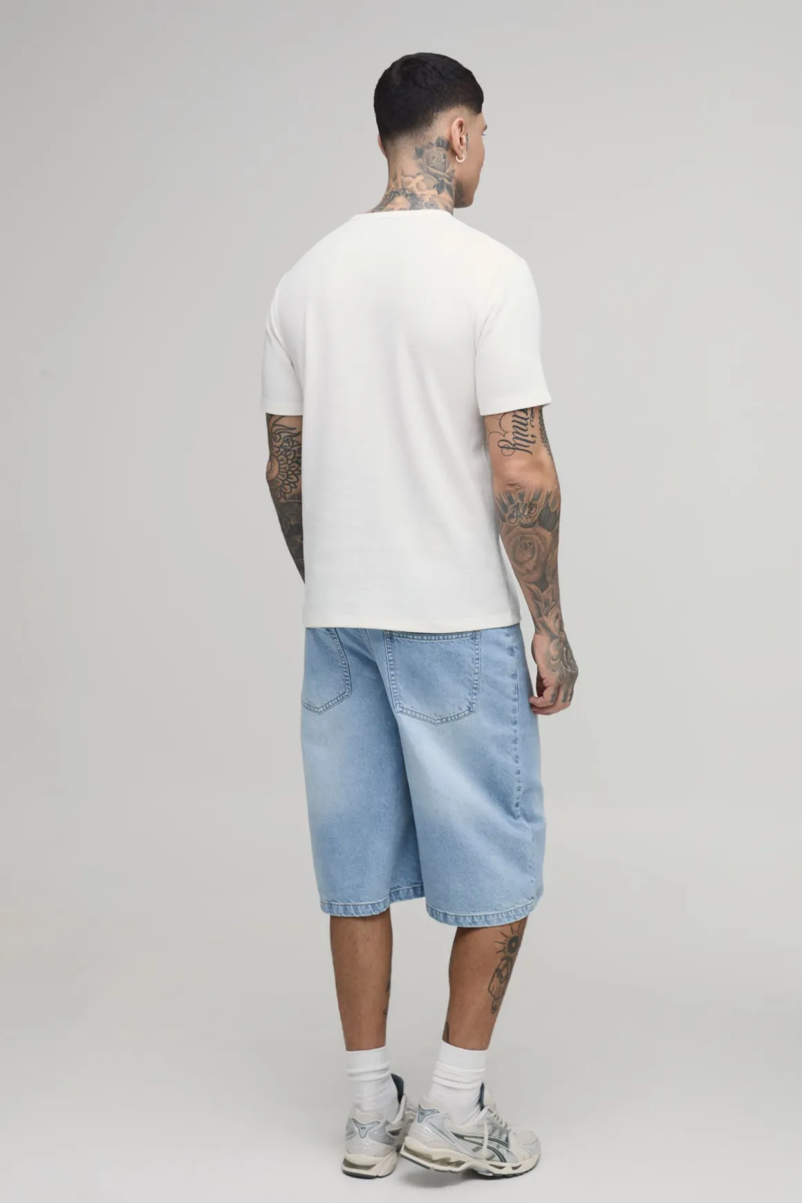 T-shirt Henley Gaufré Coupe Slim Tall