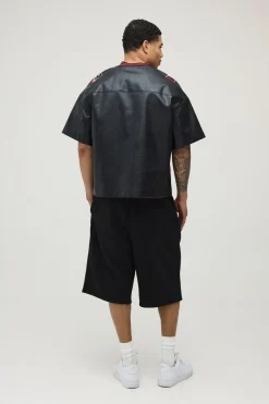 boohooMAN T-shirt Hockey En SYNTHÉTIQUE Appliqué Varsity Oversize<Homme T-Shirts