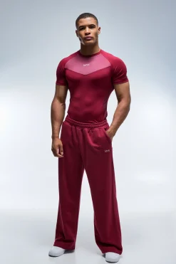 T-shirt Homme Actif À Panneaux Coupe Ajustée Musclée