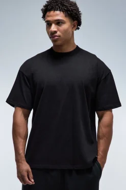 boohooMAN T-shirt Homme Active Bulking Oversize À Col Montant<Femme Athleisure