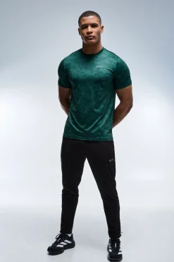 boohooMAN T-shirt Homme Active Coupe Regular Imprimé Camouflage Géométrique<Femme T-Shirts|Athleisure