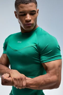 boohooMAN T-shirt Homme Ajusté À Panneaux Coupe Muscle Active<Femme T-Shirts|Athleisure