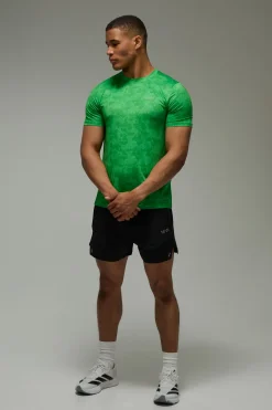 boohooMAN T-shirt Homme Coupe Ajustée Régulière Imprimé Camouflage Géométrique Active<Femme Nouveautés Grande Taille|Tout Afficher