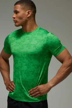 boohooMAN T-shirt Homme Coupe Ajustée Régulière Imprimé Camouflage Géométrique Active<Femme Nouveautés Grande Taille|Tout Afficher