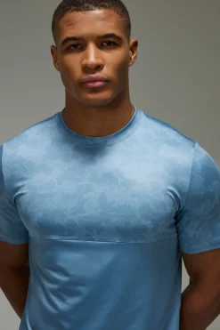 T-shirt Homme Coupe Regular Active À Blocs De Couleur Camouflage