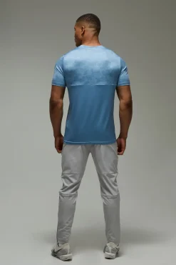 T-shirt Homme Coupe Regular Active À Blocs De Couleur Camouflage