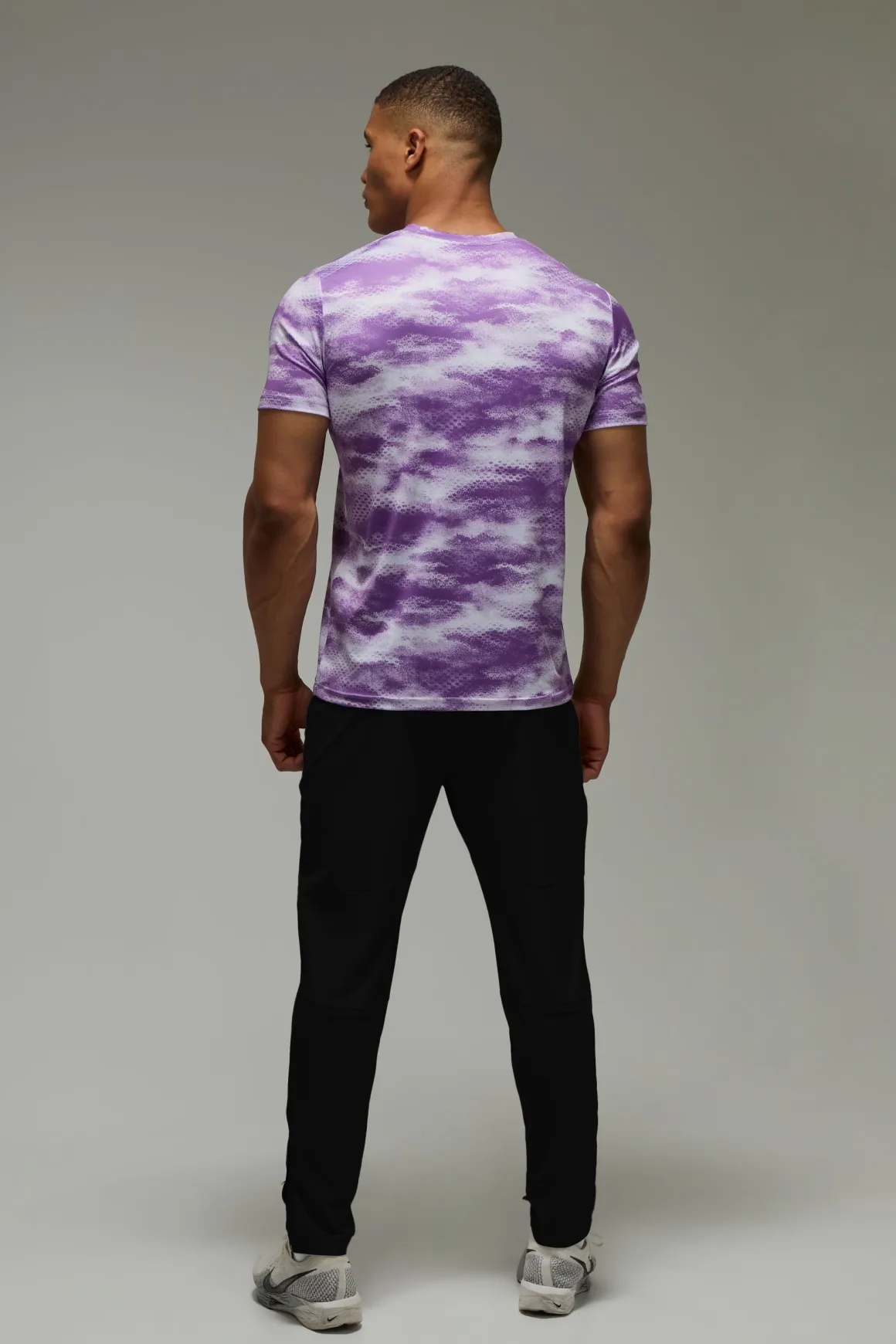 T-shirt Homme Coupe Regular Active À Imprimé Nuage Abstrait