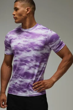 T-shirt Homme Coupe Regular Active À Imprimé Nuage Abstrait