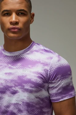 T-shirt Homme Coupe Regular Active À Imprimé Nuage Abstrait