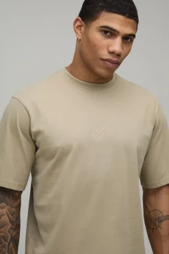 T-shirt Homme Coupe Regular Avec Broderie Script
