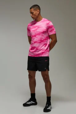 boohooMAN T-shirt Homme Coupe Regular À Imprimé Nuage Abstrait Pour Sport<Femme Tout Afficher|Tout Afficher Activewear